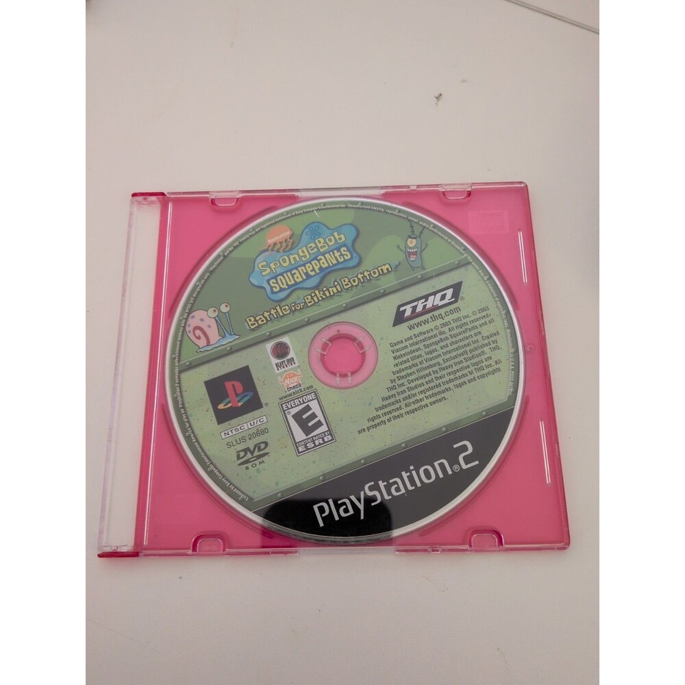 SpongeBob SquarePants: Battle for Bikini Bottom Ps2 PlayStation 2 Disc Only Work
